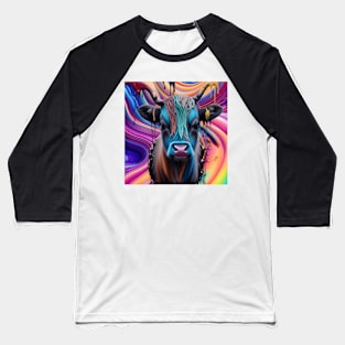 Psychedelic Highland calf Baseball T-Shirt